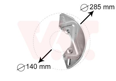 VAN WEZEL apsauginis skydas, stabdžių diskas 5826371